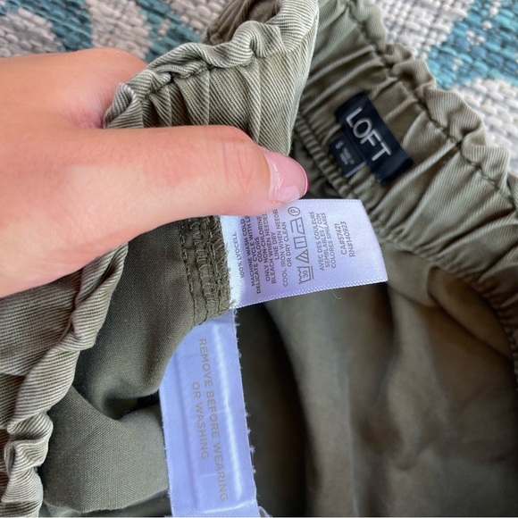 Loft Olive Green Drawstring Mini Skirt - Picture 8 of 9